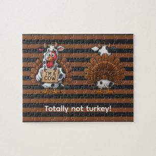 Ik ben een koe kalkoen Grappige Thanksgiving ver Legpuzzel