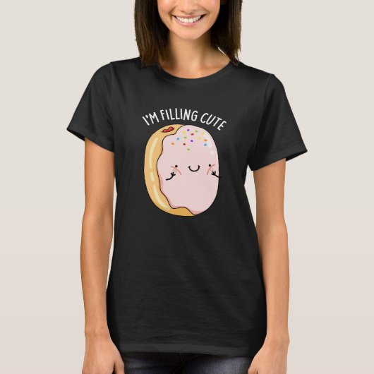 Ik ben een koetskoe van Funny Donut Pun Dark BG T-shirt (Voorkant)