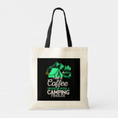 Ik ben een koffiedrinker met Camping Problem Desig Tote Bag (Achterkant)