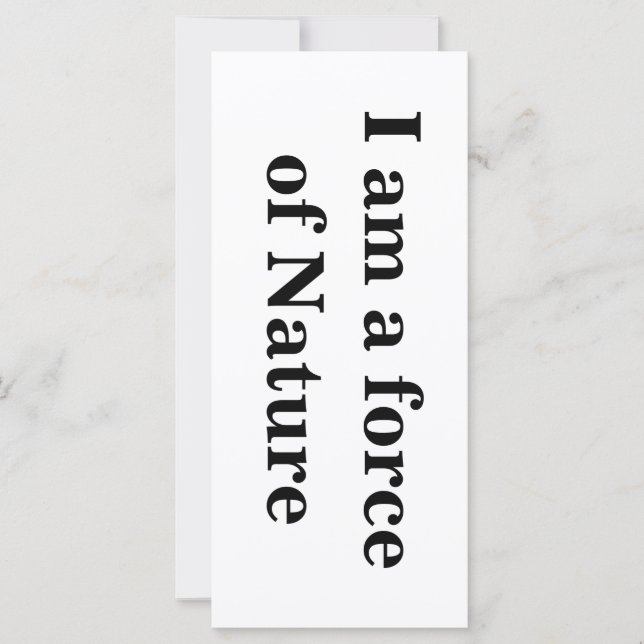 "Ik ben een kracht van Natuur" Kaart (Voorkant)