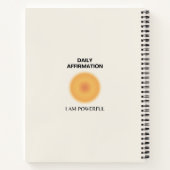 Ik ben een krachtige Daily Affirmation Positive Notitieboek (Achterkant)