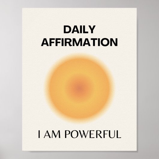 Ik ben een krachtige Daily Affirmation Positive Poster (Voorkant)