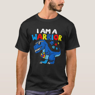 Ik Ben Een Krijger Autisme Familie Dinosaur Autism T-shirt
