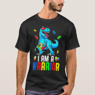 Ik Ben Een Krijger Autisme Familie Trex Dinosaur A T-shirt