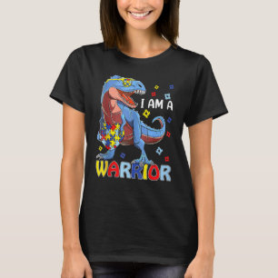 Ik Ben Een Krijger Autisme Familie Trex Dinosaur A T-shirt