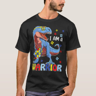 Ik Ben Een Krijger Autisme Familie Trex Dinosaur A T-shirt