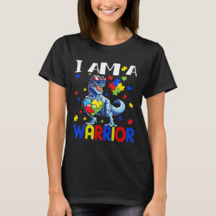 Ik Ben Een Krijger Autisme Jongens Familie Dinosau T-shirt