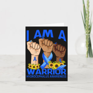 Ik ben een krijger Hydrocefalus Awareness Zonneblo Kaart