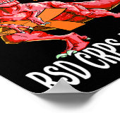 Ik Ben Een Krijger Rsd Crps Bewustzijn Dinosaurus Poster (Hoek)