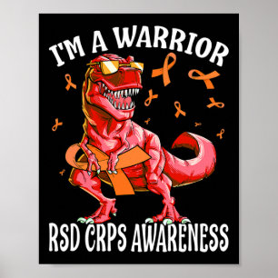 Ik Ben Een Krijger Rsd Crps Bewustzijn Dinosaurus  Poster