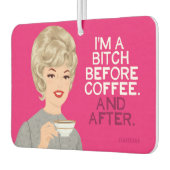 Ik ben een kruidenier zonder koffie! luchtverfrisser (Links)