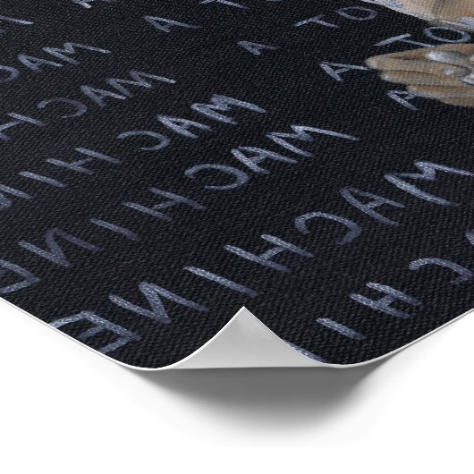 ik ben een kunstdrukmachine poster (Hoek)