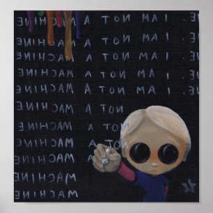 ik ben een kunstdrukmachine poster