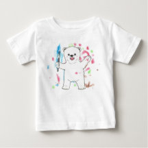 "Ik ben een kunstenaar!" Polar beer baby T-shirt