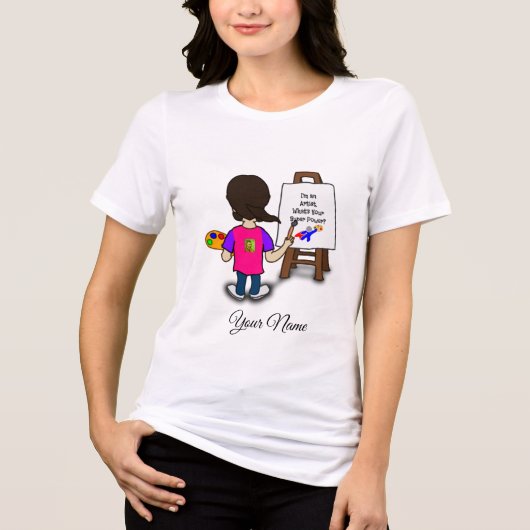 IK BEN EEN KUNSTENAAR...sjabloon Tri-Blend Shirt (Voorkant)