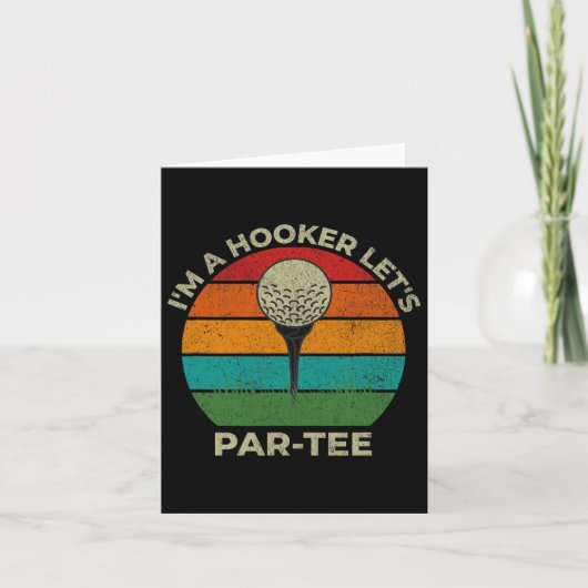 Ik ben een laat ons par tee grappige golf vader va kaart (Voorkant)