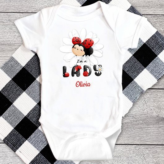 Ik ben een Lady Baby Girl Bodysuit Cute Ladybug