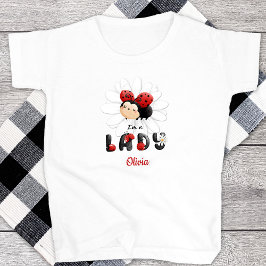 Ik ben een Lady Little Girl T-Shirt Cute Ladybug