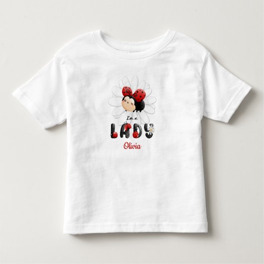 Ik ben een Lady Little Girl T-Shirt Cute Ladybug (Voorkant)