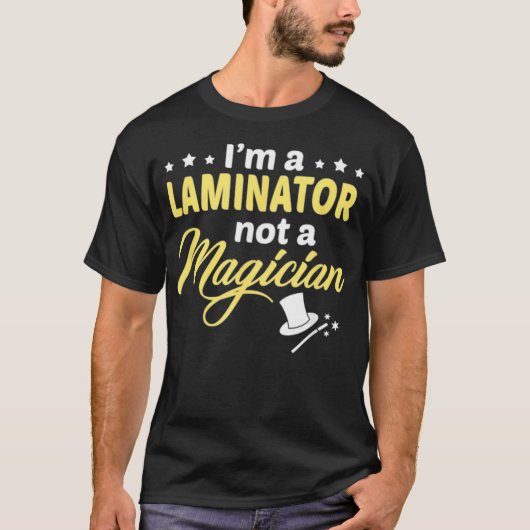 Ik ben een lamper, geen tovenaar t-shirt (Voorkant)