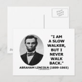 Ik ben een langzame wandelaar, maar ik loop nooit  briefkaart (Voorkant / Achterkant)