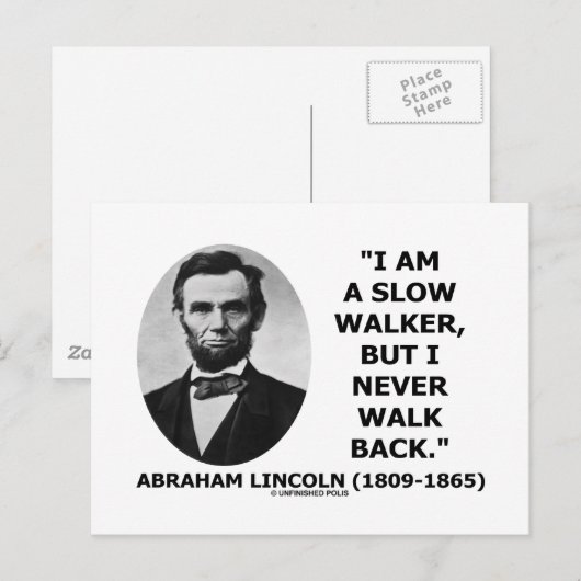 Ik ben een langzame wandelaar, maar ik loop nooit  briefkaart (Voorkant / Achterkant)