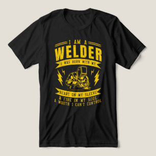 Ik ben een lasser. Ik ben geboren met mijn hart Tri-Blend Shirt
