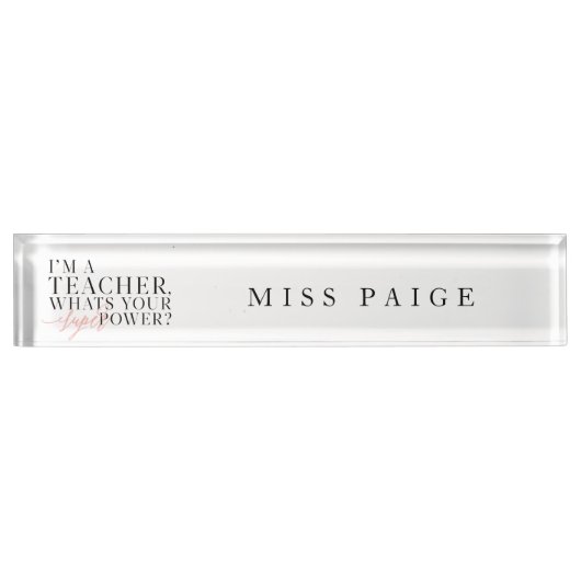 IK BEN EEN LEERER, WAT IS JE SUPER POWER? NAAMBORDJE (Voorkant)