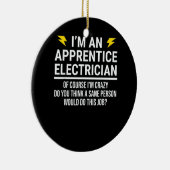 Ik ben een leerling elektricien keramisch ornament (Rechts)