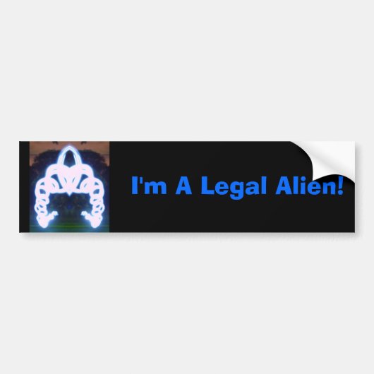 Ik ben een legale vreemdeling. bumpersticker (Voorkant)
