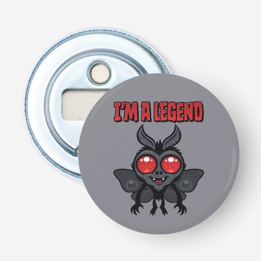 Ik Ben Een Legende - Griezeld Grut Mothman Button Flesopener (Voorkant)