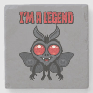 Ik Ben Een Legende - Griezelig Schattige Mothman Stenen Onderzetter