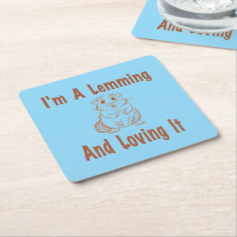 Ik ben een lemmet en hou ervan om tekst in bruin t kartonnen onderzetters