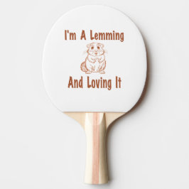 Ik ben een lemmet en hou ervan om tekst in bruin t tafeltennisbatje