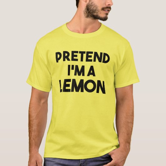 Ik ben een Lemon Costume Lazy Funny Halloween T-shirt (Voorkant)