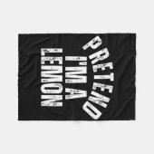 Ik ben een Lemon Funny Lazy Halloween Costume Fleece Deken (Voorkant (Horizontaal))