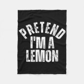 Ik ben een Lemon Funny Lazy Halloween Costume Fleece Deken (Voorkant)