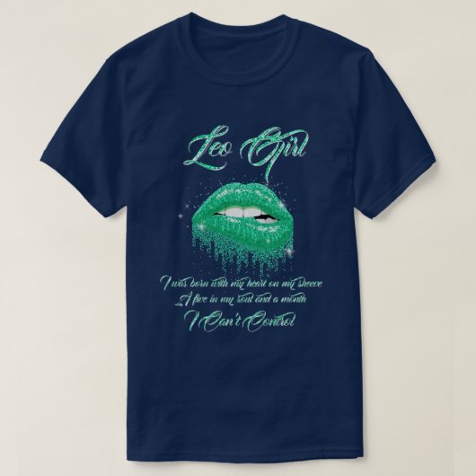 Ik ben een Leo Girl Shirt Funny Birthday TShirt fo (Design voorkant)