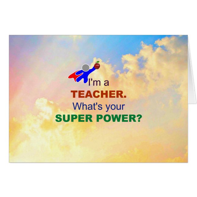 Ik ben een leraar - een hemel van wolken (Voorkant Horizontaal)