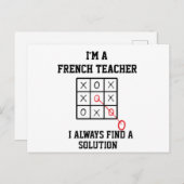 Ik Ben Een Leraar Frans Ik Vind Altijd Een Oplossi Briefkaart (Voorkant / Achterkant)