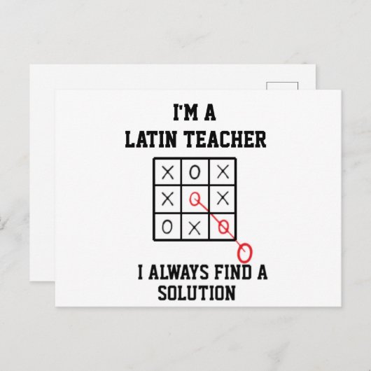 Ik ben een leraar Latijn, ik vind altijd een oplos Briefkaart (Voorkant / Achterkant)