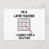 Ik ben een leraar Latijn, ik vind altijd een oplos Briefkaart (Voorkant)