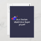 Ik ben een leraar—leraar humor briefkaart (Voorkant / Achterkant)