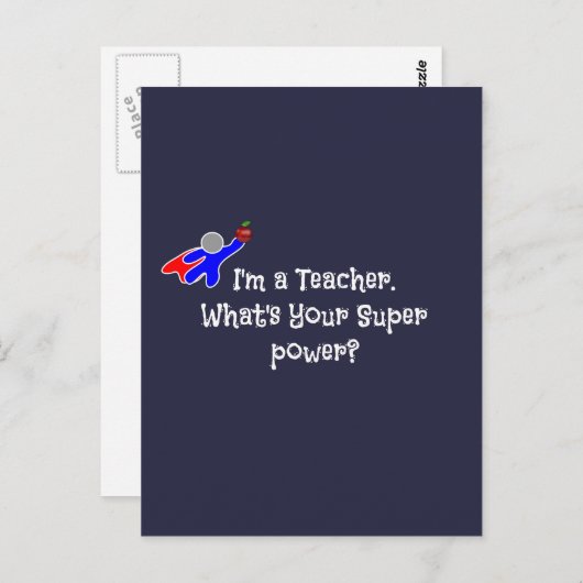 Ik ben een leraar—leraar humor briefkaart (Voorkant / Achterkant)