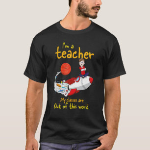 Ik ben een leraar verbeelding is alles papier p t-shirt