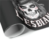 Ik ben een lesbische schedel cadeaupapier (Rol Hoek)