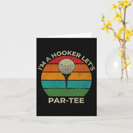 Ik ben een Let's Par Tee Funny Golf Vader Vaderdag Kaart (Gele Bloem)