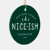 Ik ben een leuke Kinder kerstfoto geweest Keramisch Ornament (Rechts)