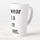 Ik ben een leuke rare karen meme latte mok (Rechterhoek)