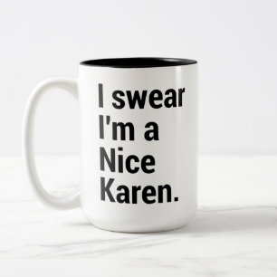 Ik ben een leuke rare karen meme tweekleurige koffiemok